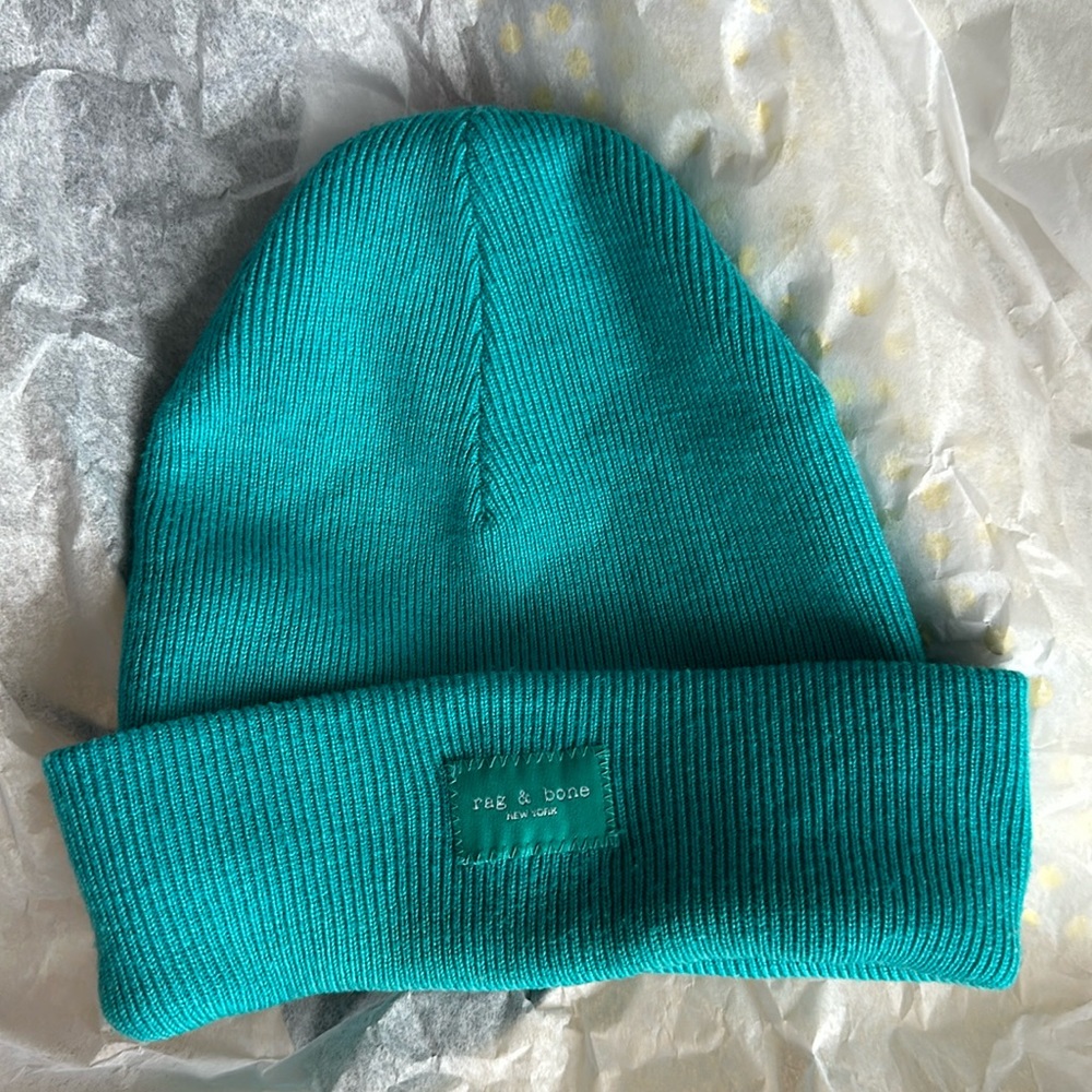 Rag & Bone Addison Beanie in Teal